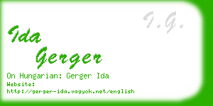 ida gerger business card